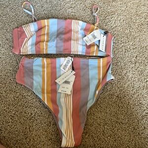 Vitamin A striped pastel bikini